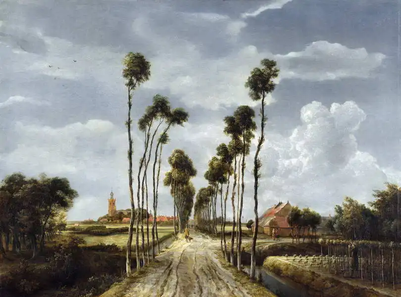 Hobbema, Meindert: Roads in Middelharnis
