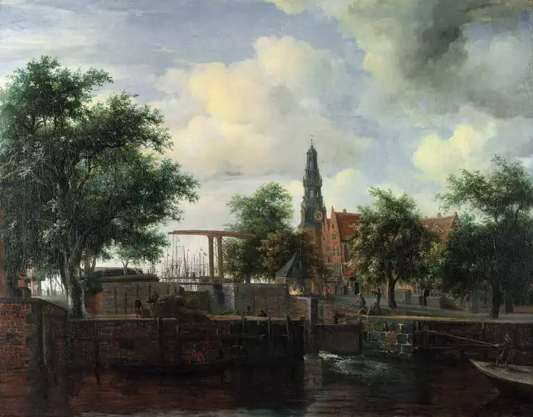 Hobbema, Meindert: Haarlem Lock, Amsterdam