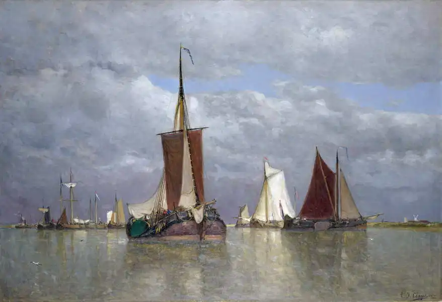 Clays, Paul Jean: Barche vicino a Dordrecht