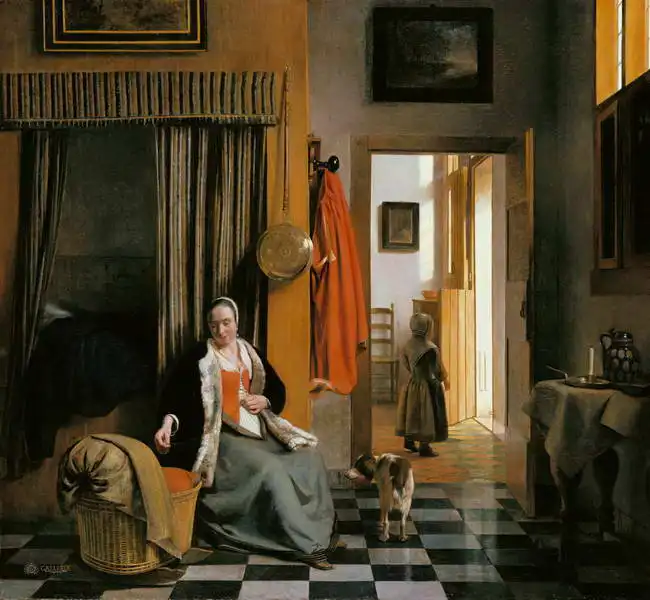 Hooch, Pieter de: Mother laced bodice