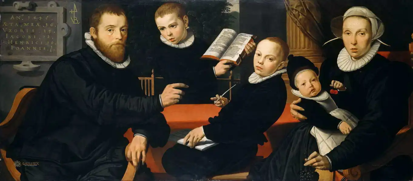 Pietersz, Pieter: Laurens Jacobszoon with his wife and three sons