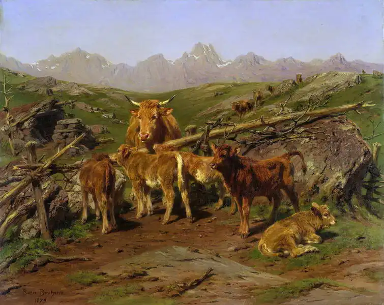 Bonheur, Rosa: Weaning calves