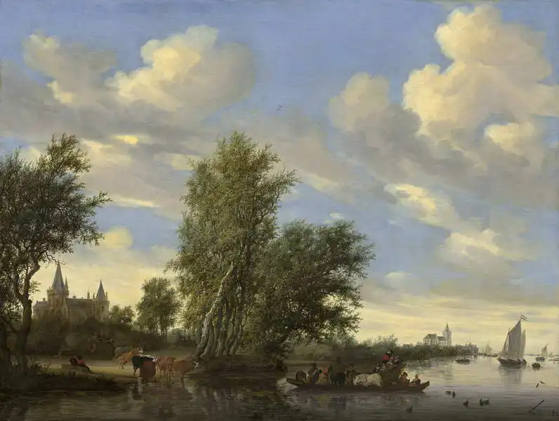 Ruysdael, Salomon van: The ferry on the river