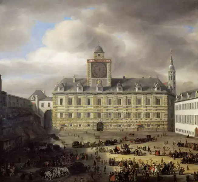 Hoogstraten, Samuel van: The main square in imperial castle in Vienna