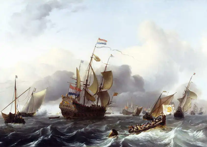Unknown: Le navire Eendracht et la flotte de la marine néerlandaise