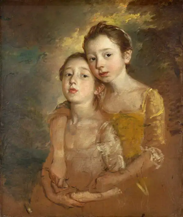 Gainsborough, Thomas: Daughters of the painter with a cat