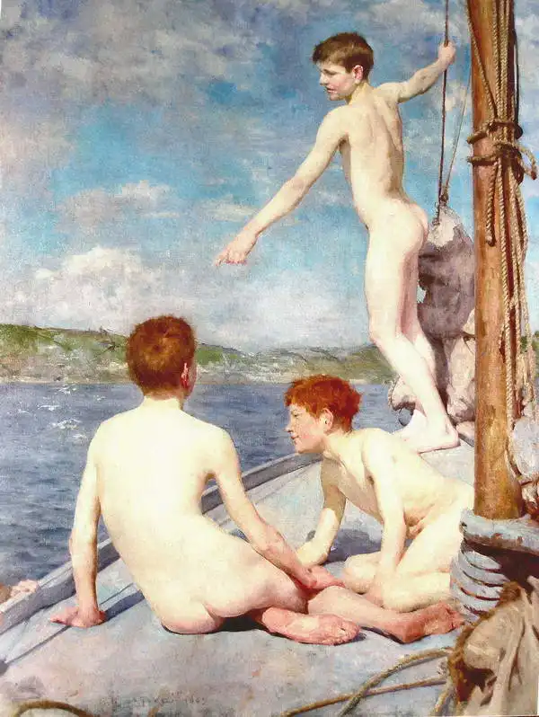 Tuke, Henry Scott: Bathing