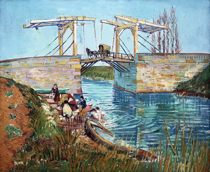 Gogh, Vincent van: Bridge in Arles and laundresses