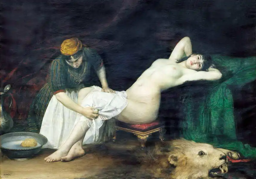 Bukovac, Vlaho: Odalisque in toilet