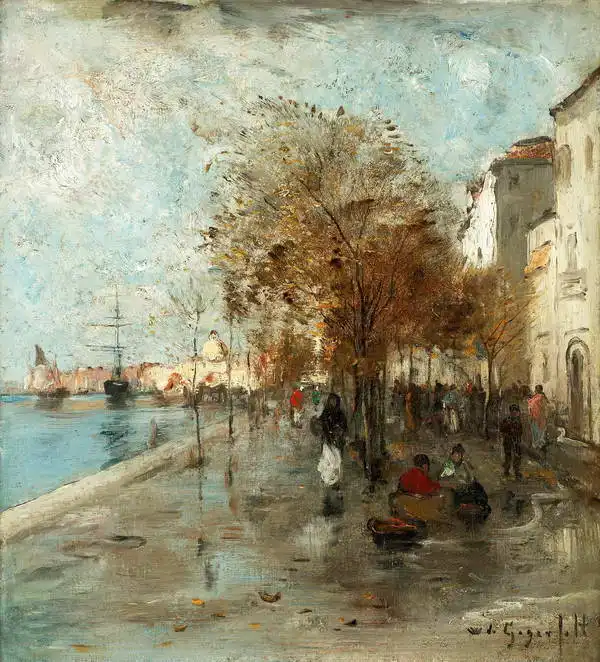 Gegerfelt, Wilhelm von: Venetian waterfront