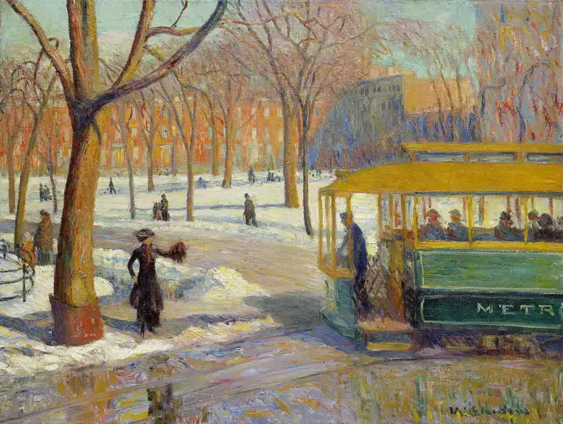 Glackens, William: Green car