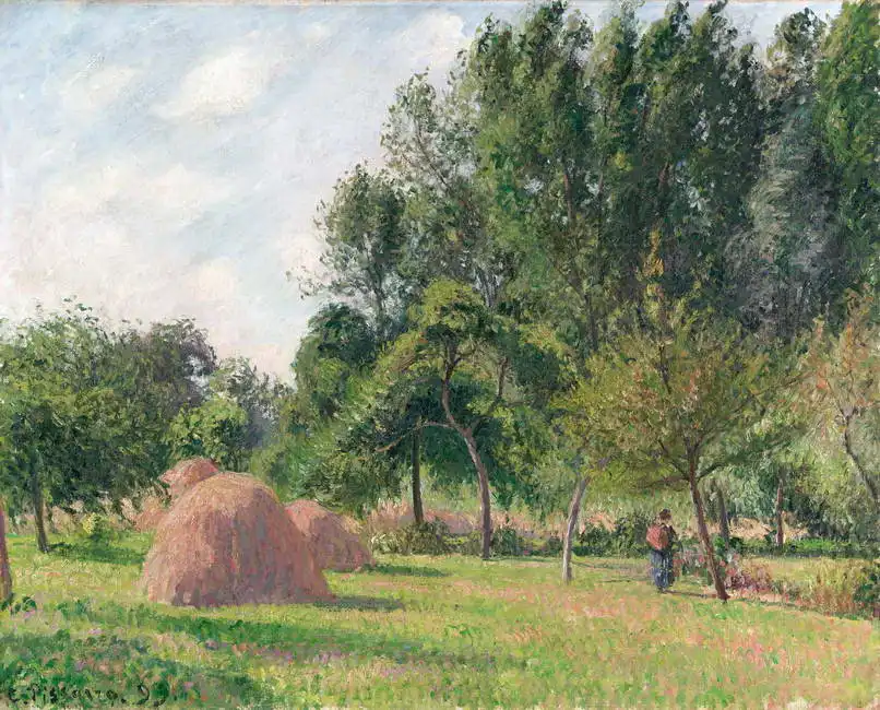 Pissarro, Camille: Haystacks, morning Éragny