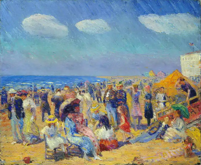 Glackens, William: People on the shore