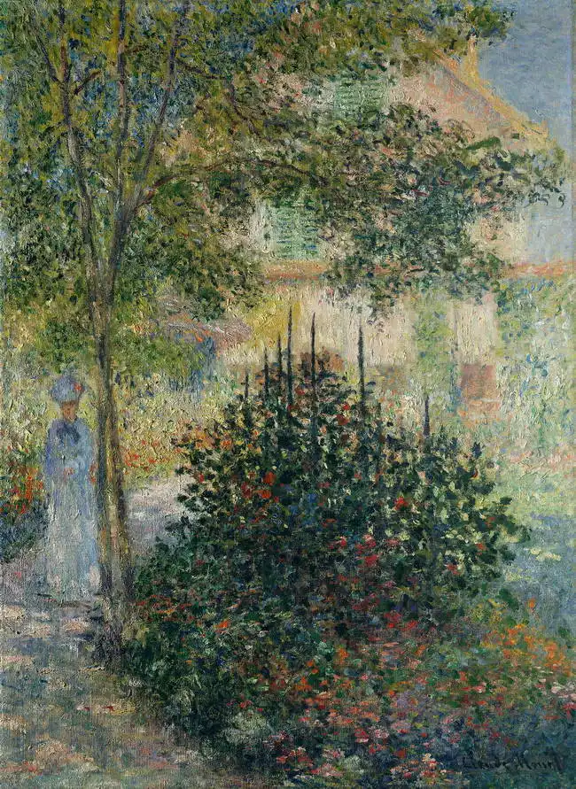 Monet, Claude: Camille Monet (1847-1879) in the Garden at Argenteuil