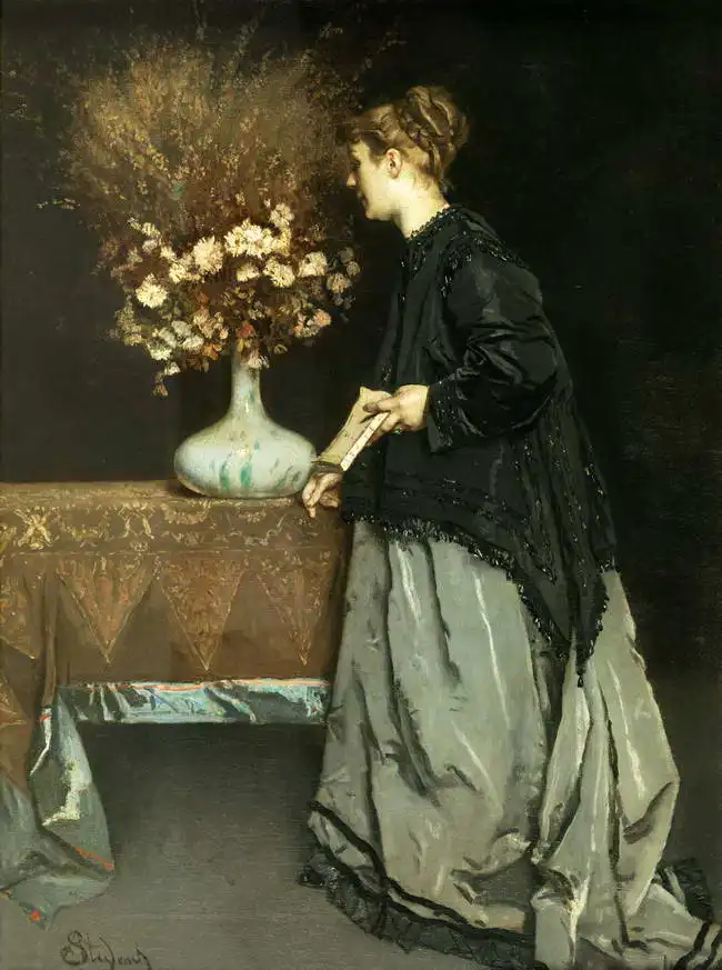 Stevens, Alfred Émile Léopold: Autumn flowers