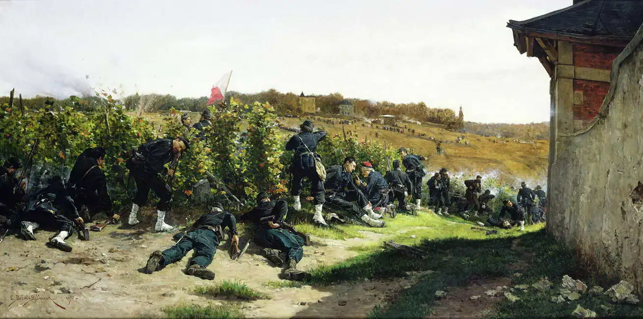 Berne-Bellecour, Étienne-Prosper: Sharpshooters Tirailleurs de La Seine at the Battle of Rueil Malmaison