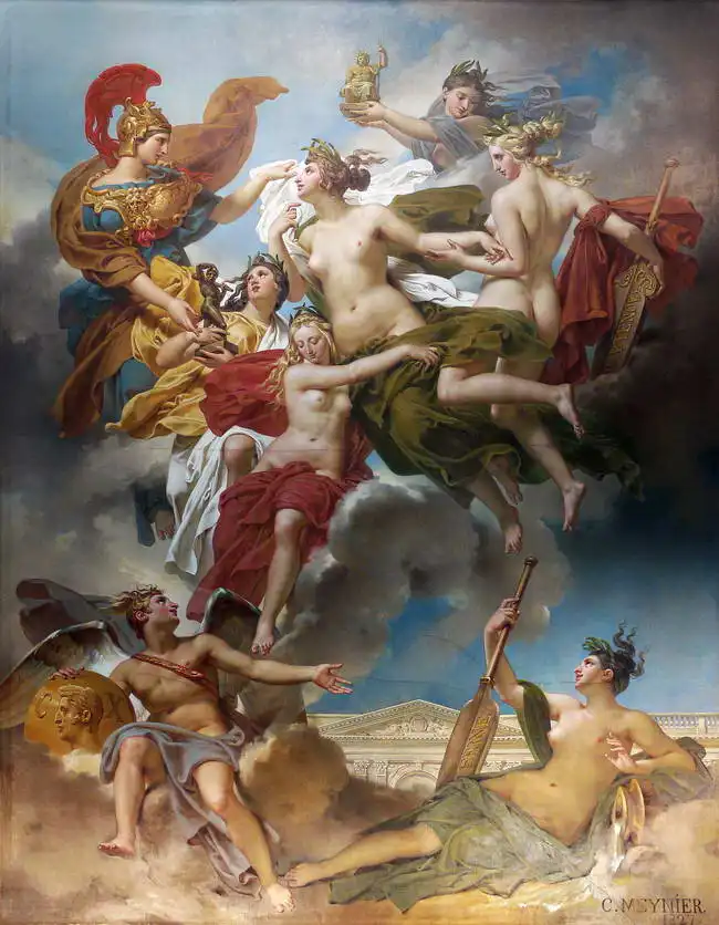 Meynier, Charles: Fairies Parthenope on the banks of the Seine