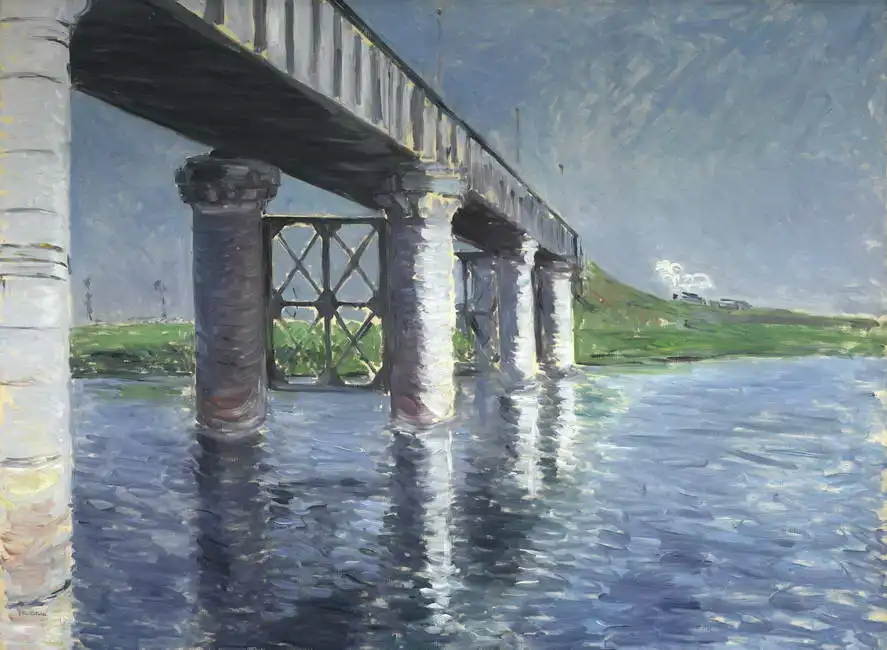 Caillebotte, Gustave: Seine the railway bridge at Argenteuil