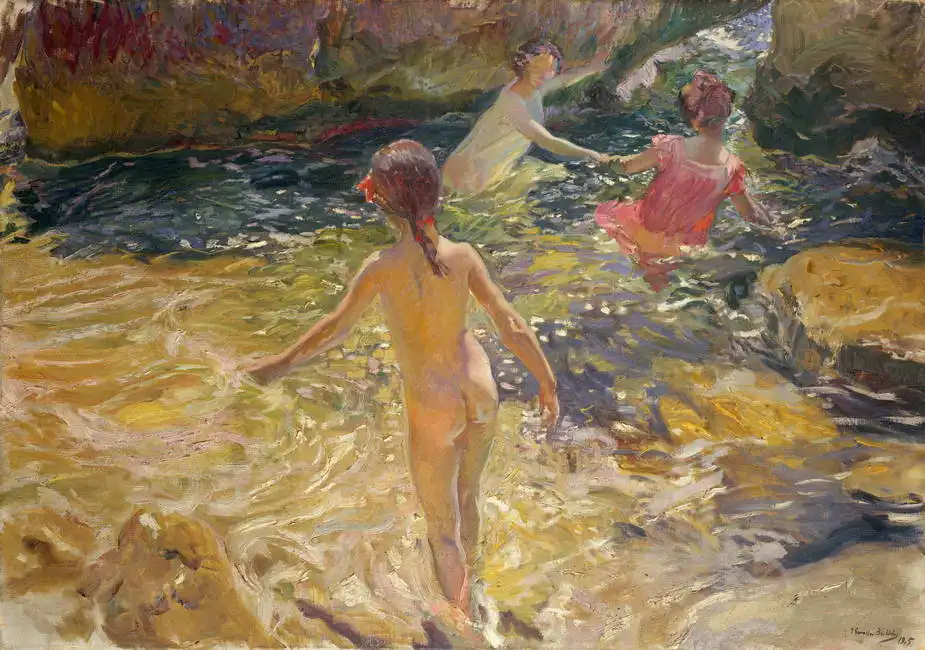 Sorolla y Bastida, Joaquin: Bathing