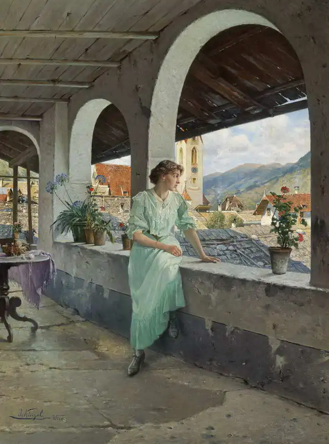 Kinzel, Josef: View over rooftops