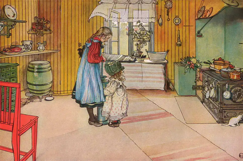 Larsson, Carl: In the kitchen