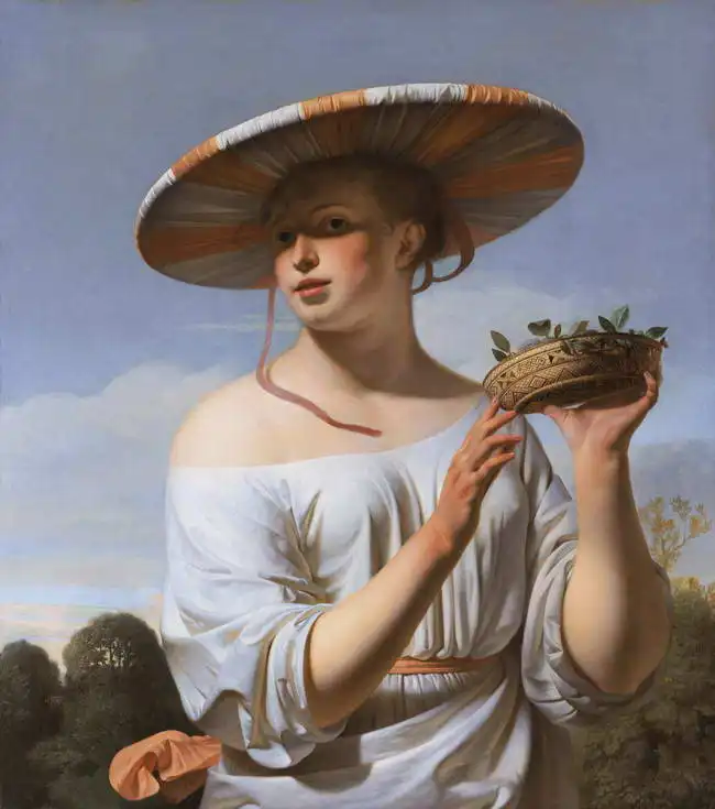Everdingen, Caesar van: Girl with hat