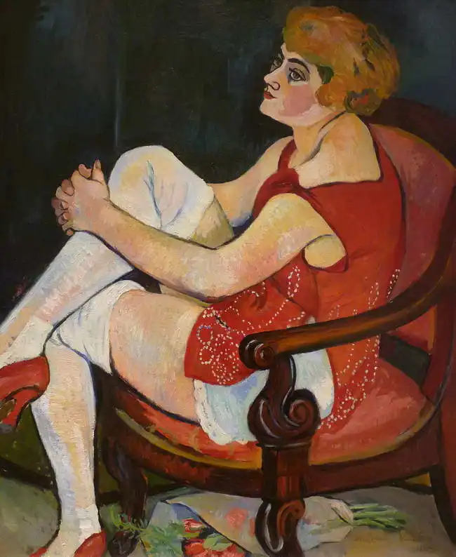 Valadon, Suzanne: Woman in white stockings