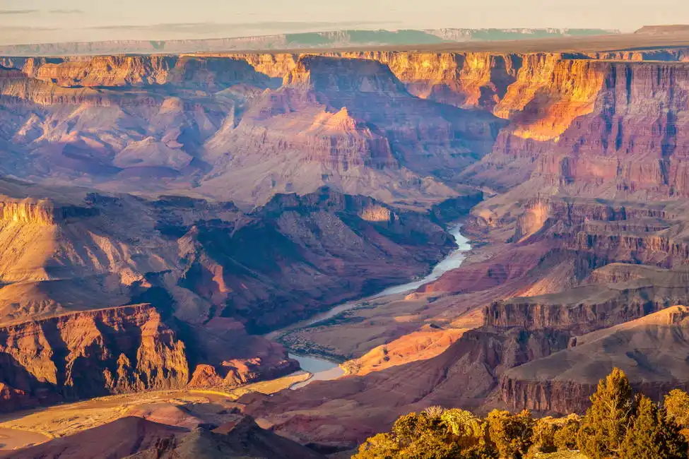 Unknown: Grand Canyon depuis le point de vue du désert avec le fleuve Colorado