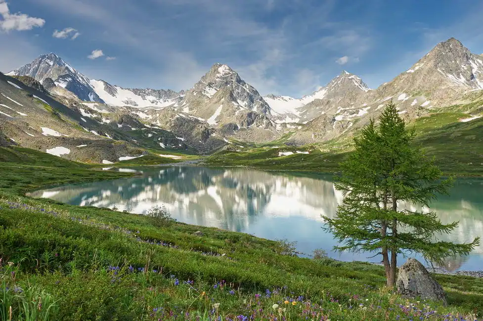 Unknown: Lago di montagna, Russia, Altai, Katun