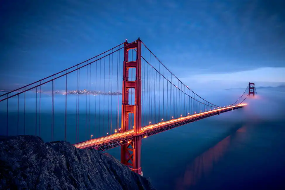Unknown: Golden Gate Bridge v noci, San Francisco