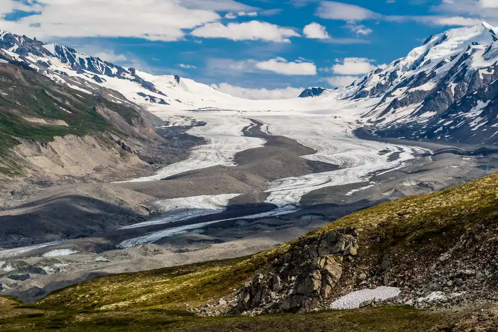 Unknown: Glacier at Rainbow Mountain, Alaska