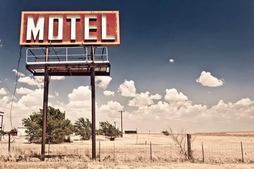 Unknown: Tabule motelu na Route 66, USA