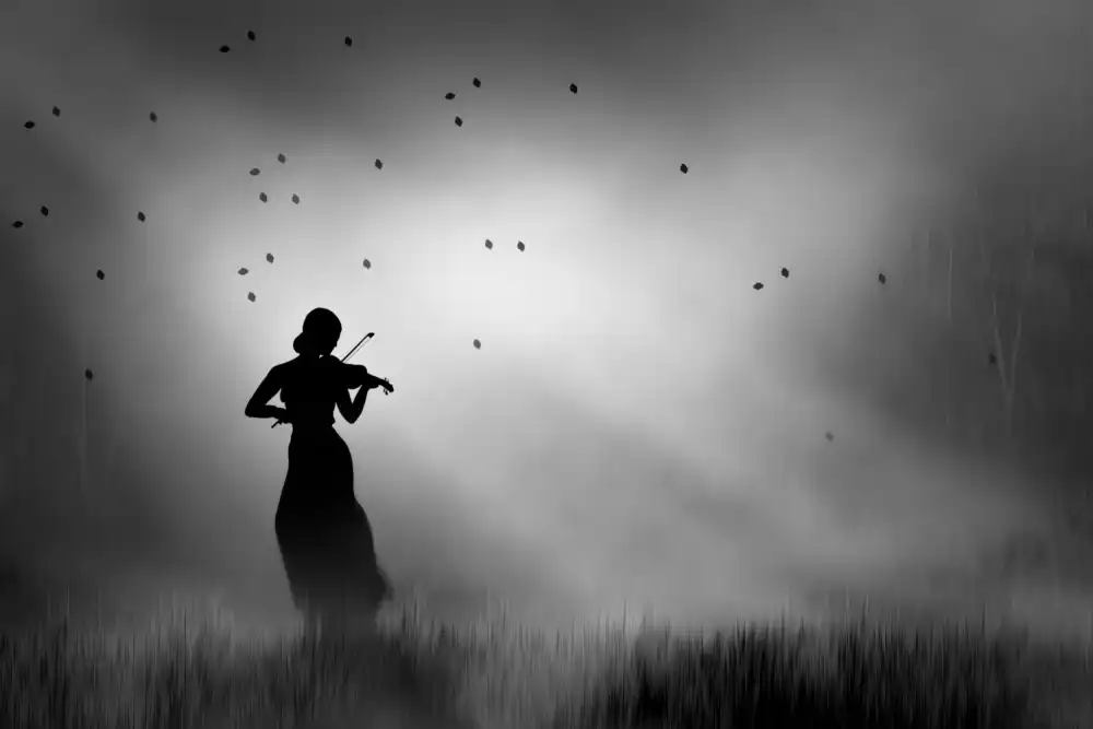 Act, Djeff: I play my lonely song.