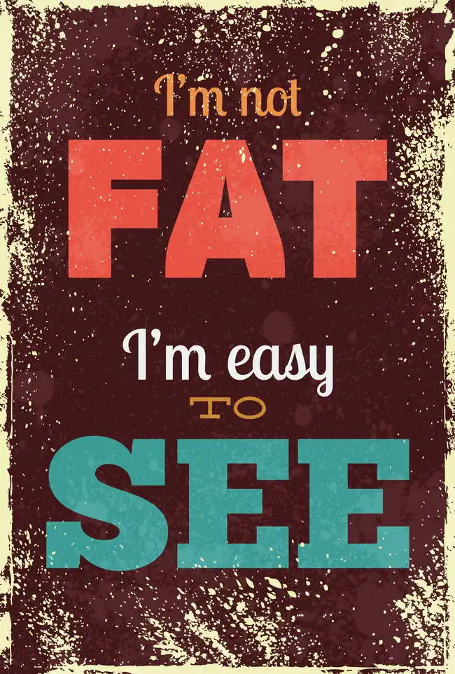 Unknown: I am not fat, I am easy to see