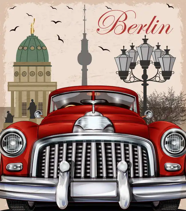 Unknown: Berlin - retro poster
