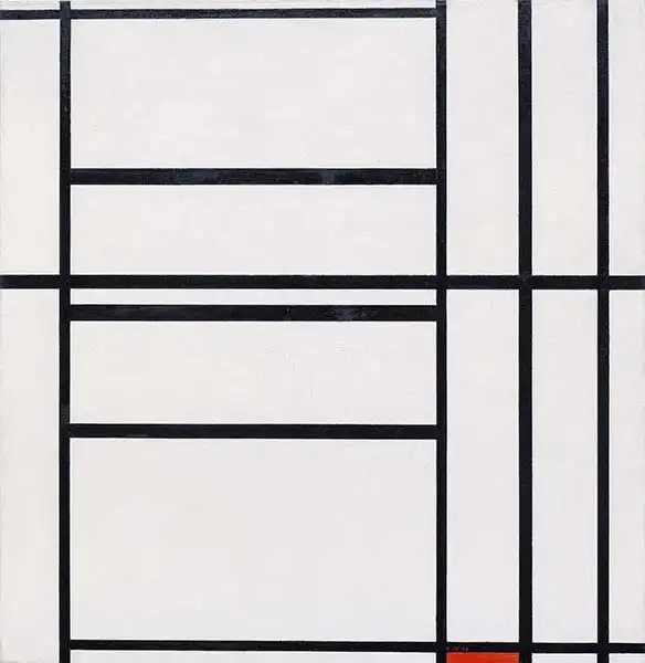 Mondrian, Piet: Composition in red and gray