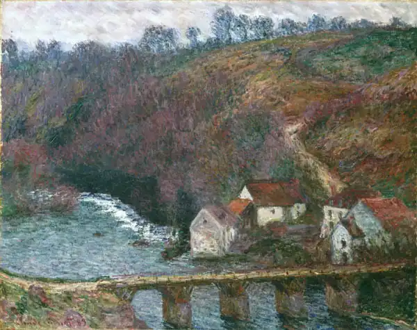 Monet, Claude: La Grande Creuse par le pont de Vervy