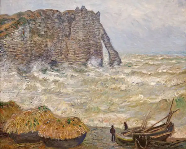 Monet, Claude: Monet Mare mosso Etretat