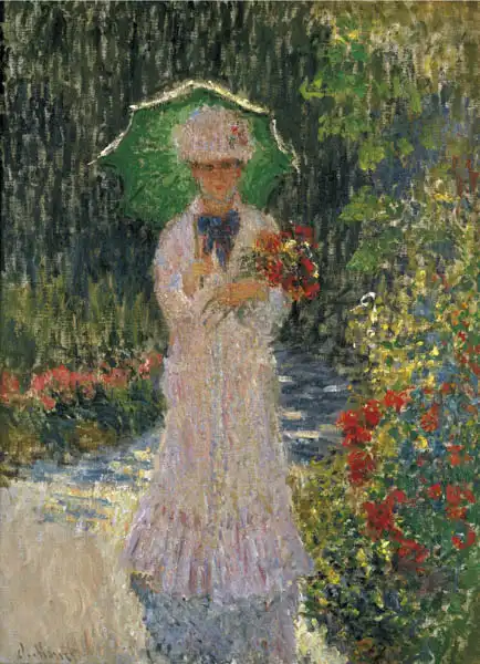 Monet, Claude: Camille with Green Parasol