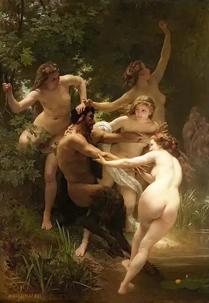 Bouguereau, Adolphe: Nymph with Satyr