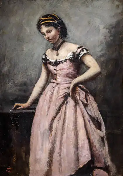 Corot, J. B. Camille: Lady in pink