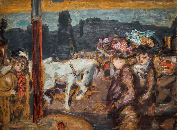 Bonnard, Pierre: Horses and Girls in the Bois
