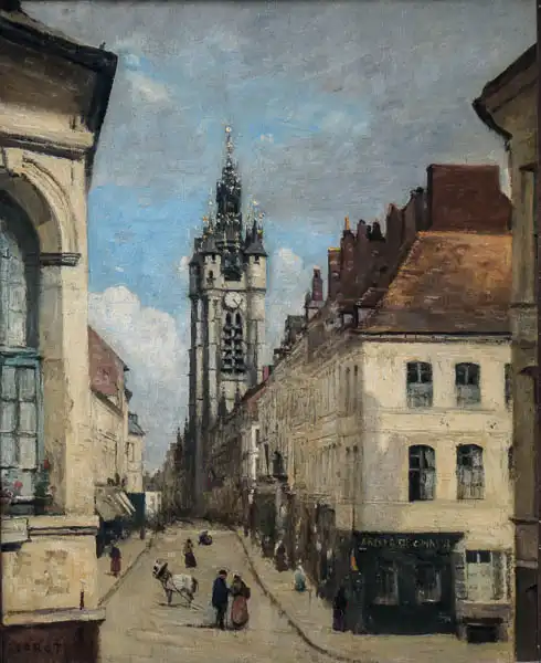 Corot, J. B. Camille: Le beffroi de Douai