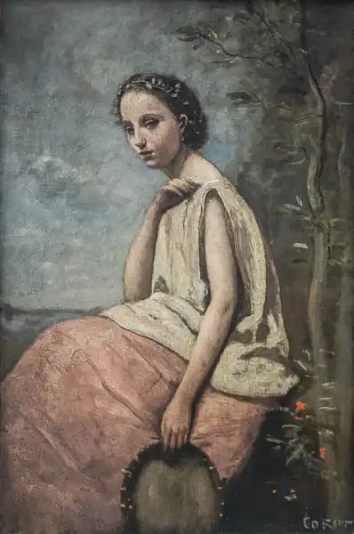 Corot, J. B. Camille: Zingara au tambour de basque
