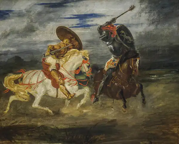 Delacroix, Eugene: COmbate de caballeros