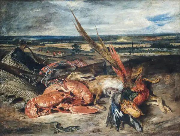 Delacroix, Eugene: Nature morte aut homards