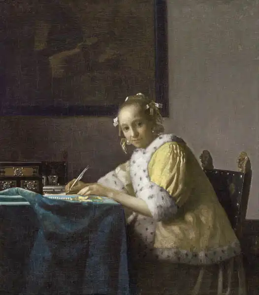 Vermeer, Jan: Una signora che scrive