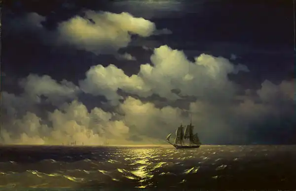 Aivazovsky, Ivan K.: Mercury warship after winning a battle with Turks