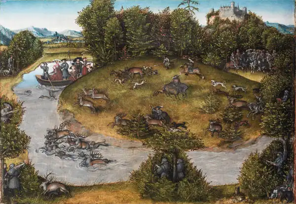 Cranach, Lucas: The Stag Hunt of the Elector Frederic the Wise (1463-1525) of Saxony