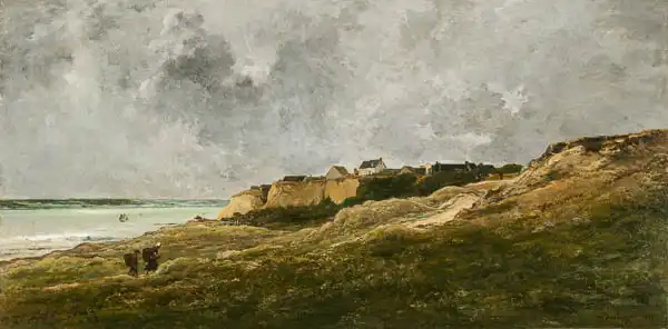Daubigny, Charles-Francois: Cliffs at Villerville-sur-Mer